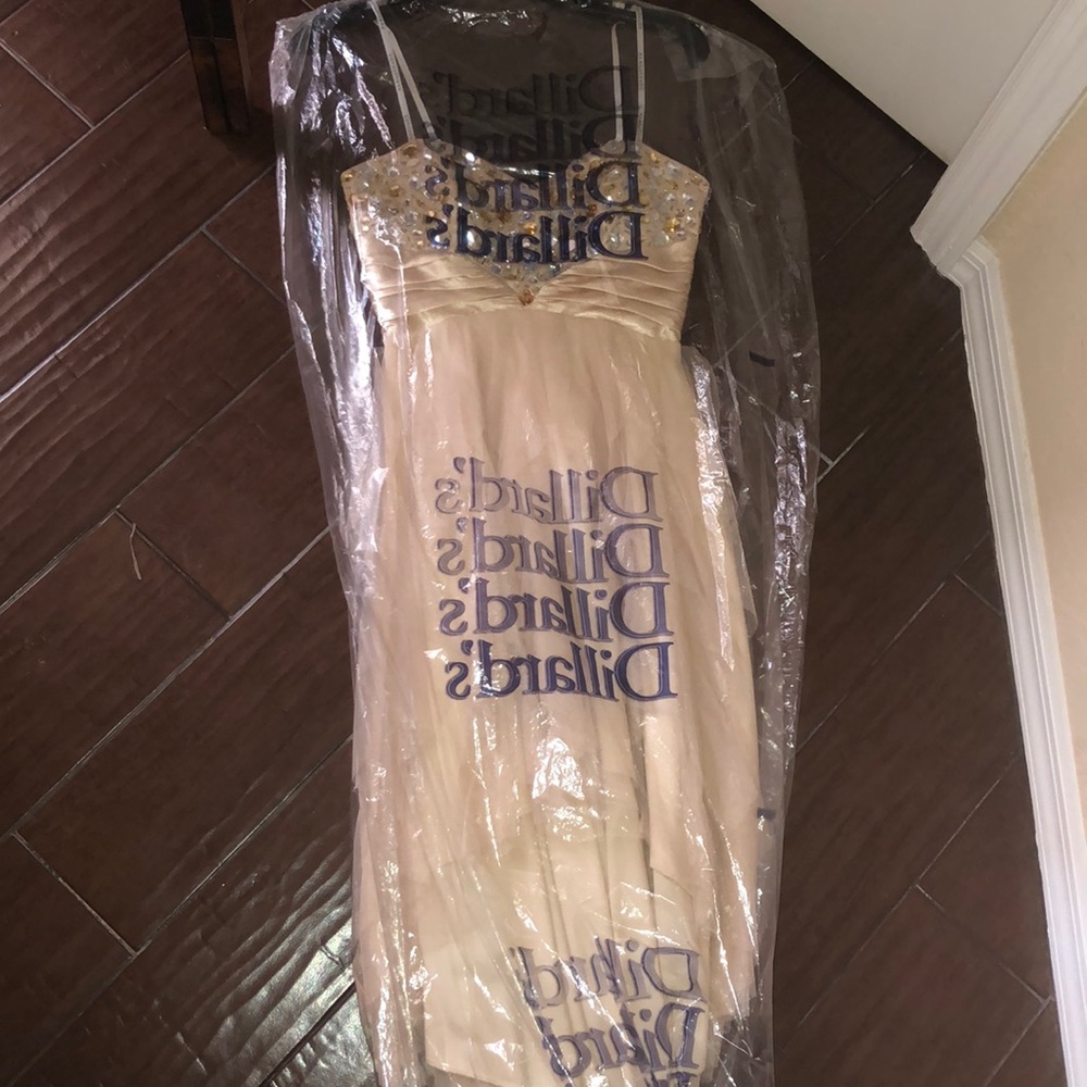 Prom dress, silk bejeweled top, high low dress